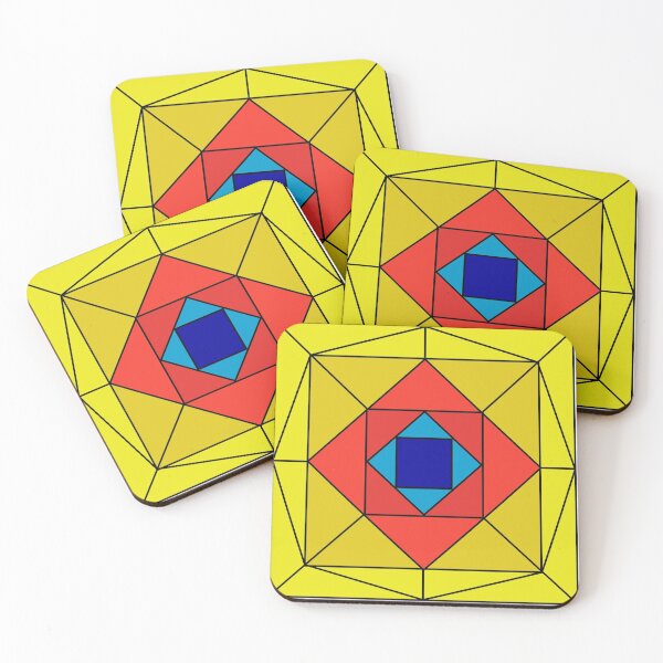 Stain Glass Style Acrylic Coasters Coasters (4 Sets)