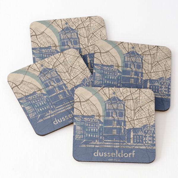 Item preview, Map + Silhouette | Dusseldorf designed and sold by CPTVDesign.