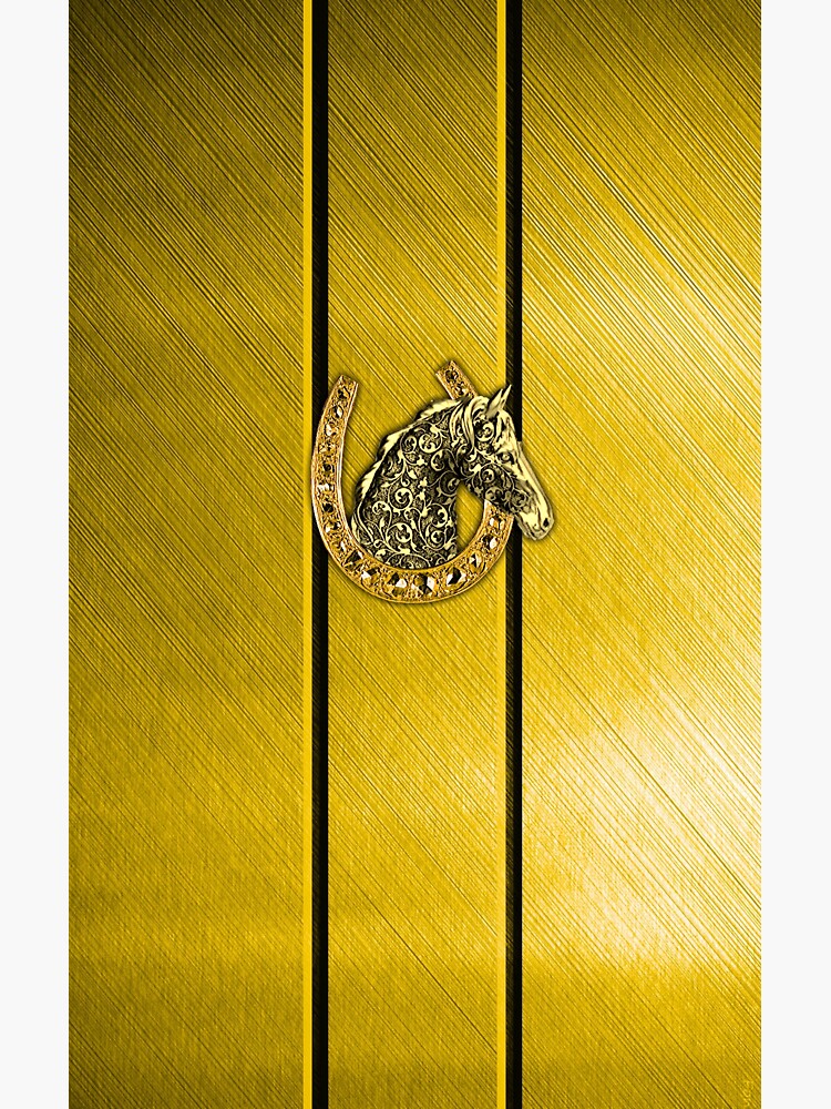 Thumbnail 3 of 3, Sticker, Golden Lucky ShoeHorse designed and sold by VkCases.