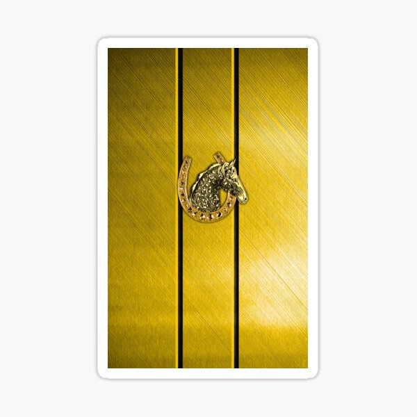 Golden Lucky ShoeHorse Sticker