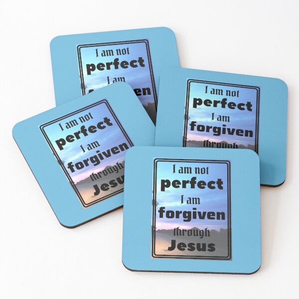 Item preview, Beautiful sunrise with the words I am not perfect I am forgiven through Jesus  designed and sold by AnnaBBS.