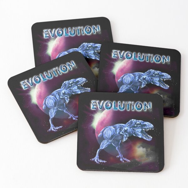Item preview, Evolution Dinosaur Chicken in Outer Space designed and sold by iduzarts.