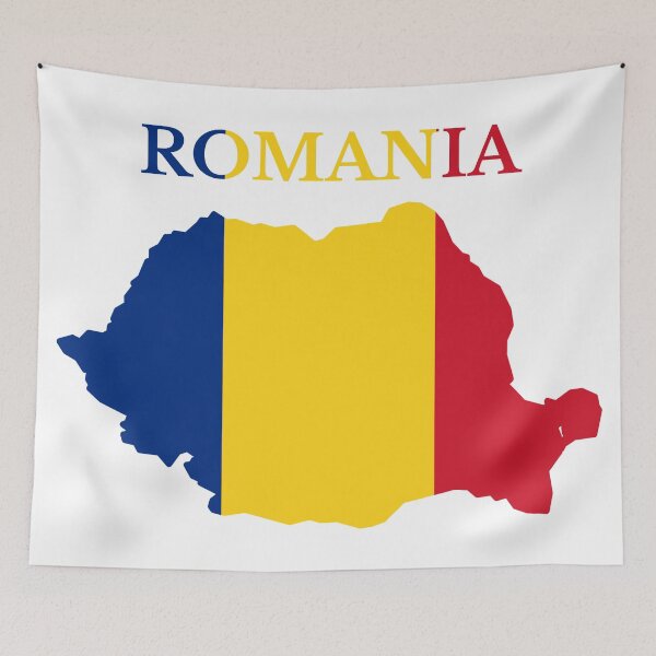 Item preview, Romania flag map designed and sold by marosharaf.