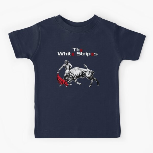 Blanco de la raya Camiseta para niños