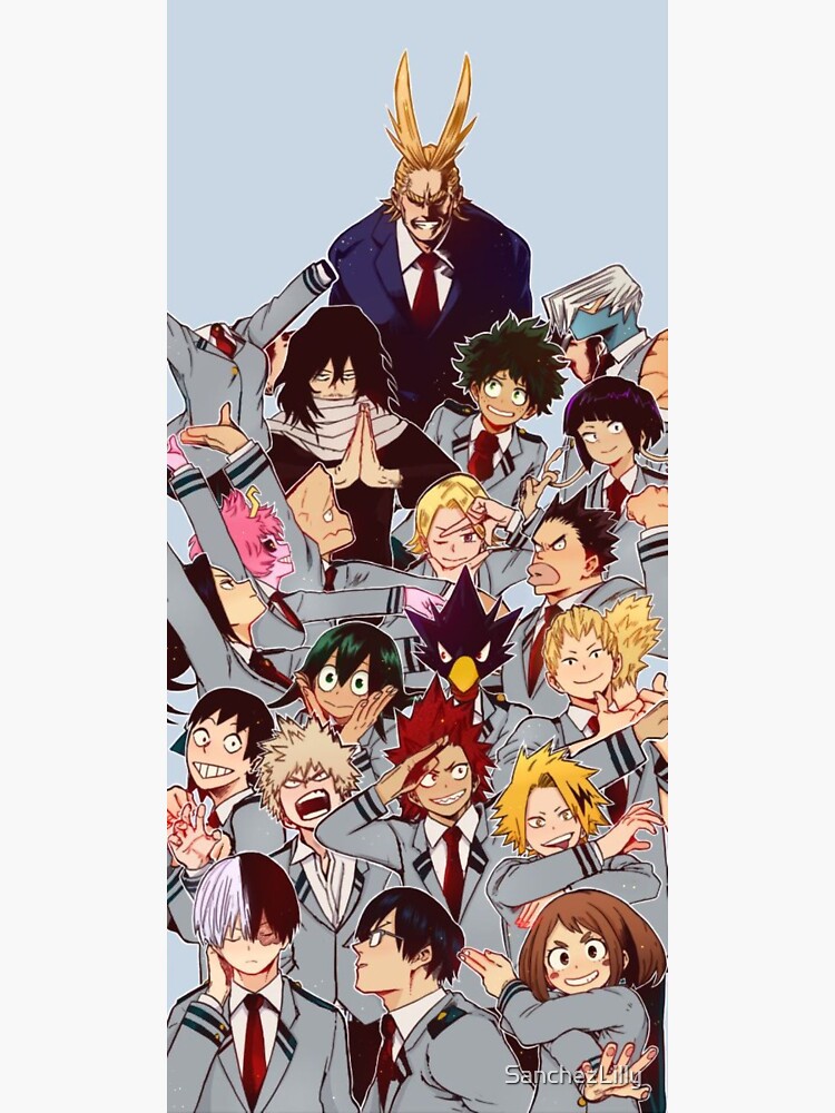  MHA  class 1A group photo Sticker  by SanchezLilly Redbubble
