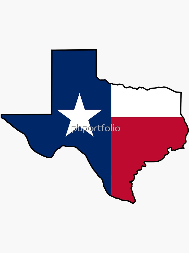 Texas with State Flag by pbportfolio