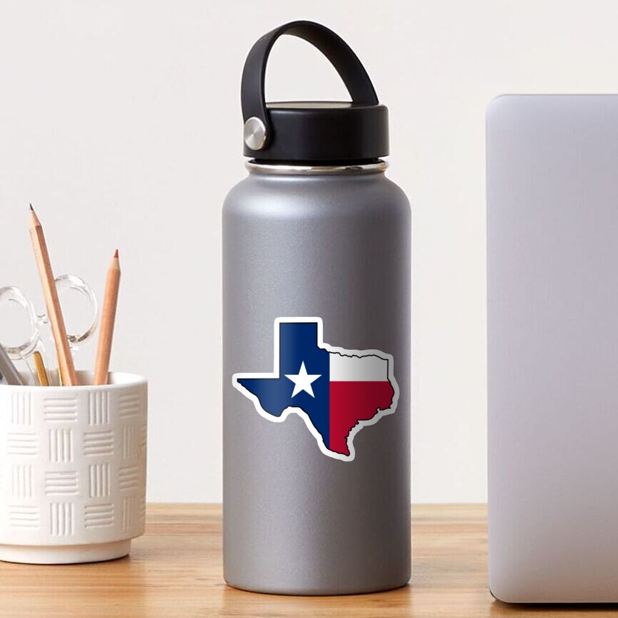 Texas with State Flag Sticker