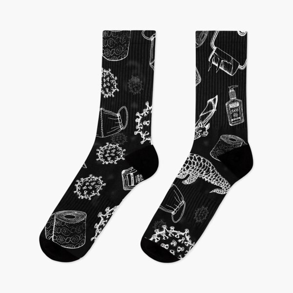 Item preview, Covid-19 Black & White Souvenir Pattern  designed and sold by OneHorn.