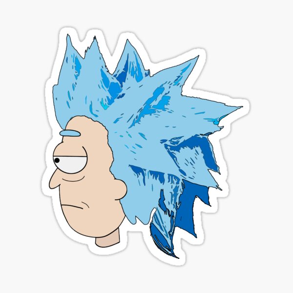 Rick Sanchez Cool Wig Sticker