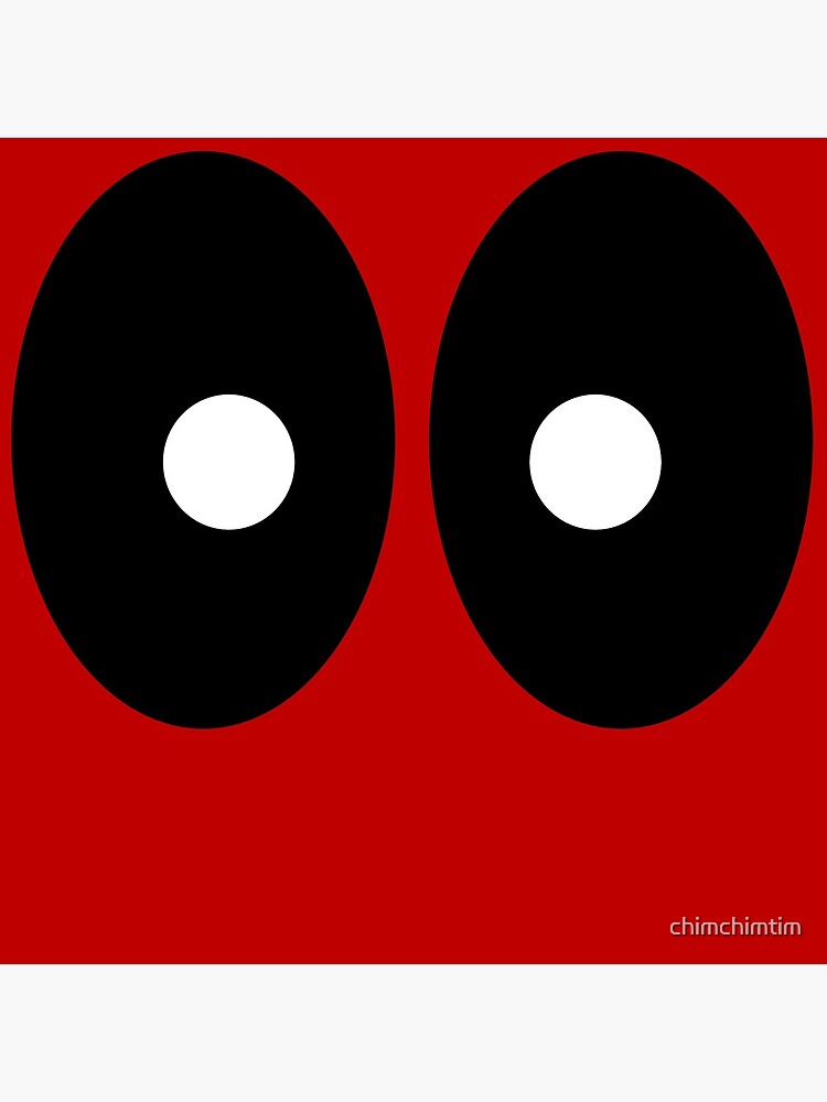 Red field behind black ellipses and white circles. by chimchimtim