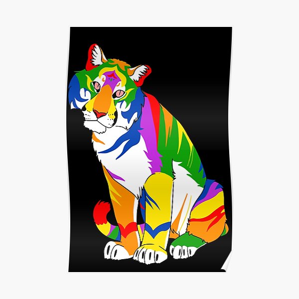 illustrated TIGER PRIDE series - (trans flag pride)