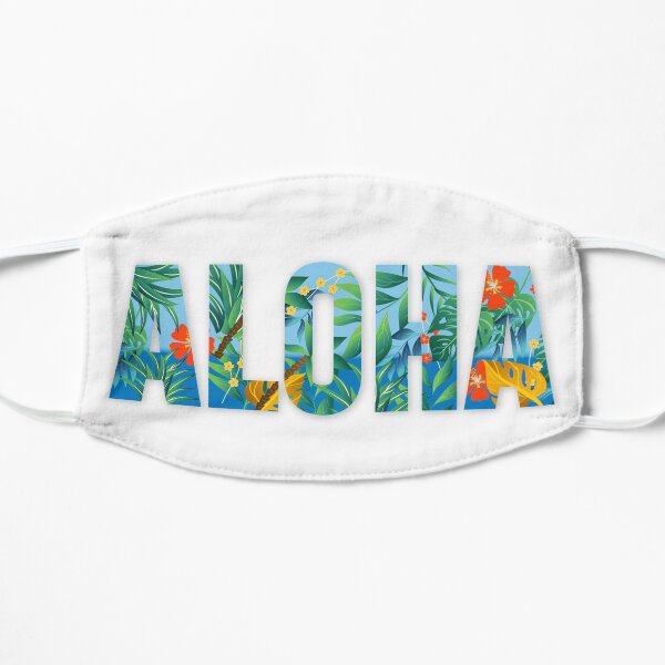 Aloha Flower Flat Mask
