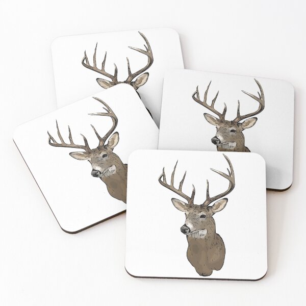 Item preview, Whitetail Big Buck Illustrated Deer Head Wall Mount  designed and sold by CynthiaCharlene.