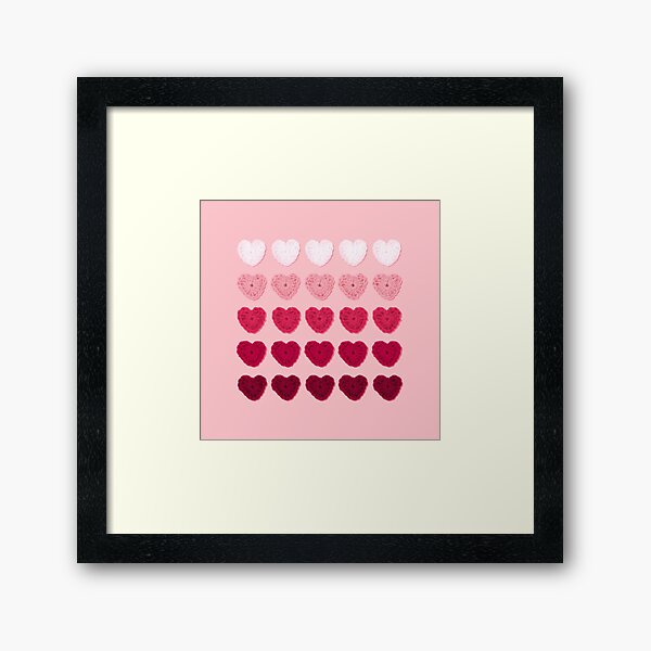 Knitted Hearts Framed Art Print