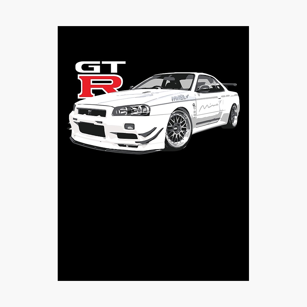 Gt R R34 V Spec N1 Skyline Poster By Cowtowncowboy Redbubble