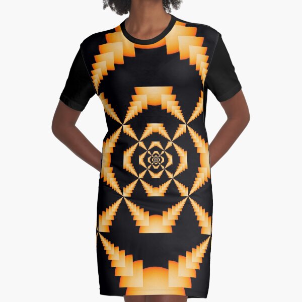 Motif, Visual arts, Beadwork, Psychedelic Graphic T-Shirt Dress