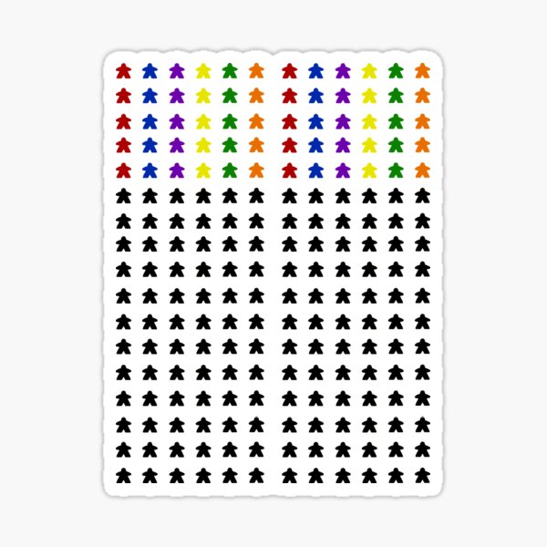 Item preview, Mostly Black Meeple Stickers designed and sold by BasiliskOnline.