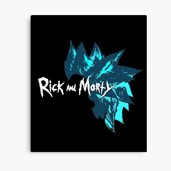 Rick and Morty with Rick Sanchez Cool Wig Dark Edition Canvas Print