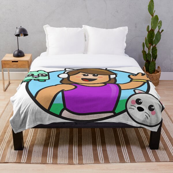 Roblox For Girl Throw Blankets Redbubble - roblox isolated song id panda eyes