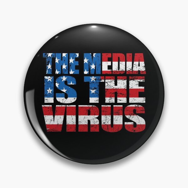 Item preview, The Media is the Virus tshirt US Flag America Trump 2020 designed and sold by PokerFace420.