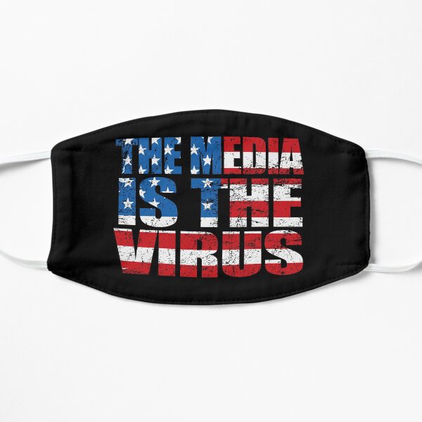 The Media is the Virus tshirt US Flag America Trump 2020 Mask