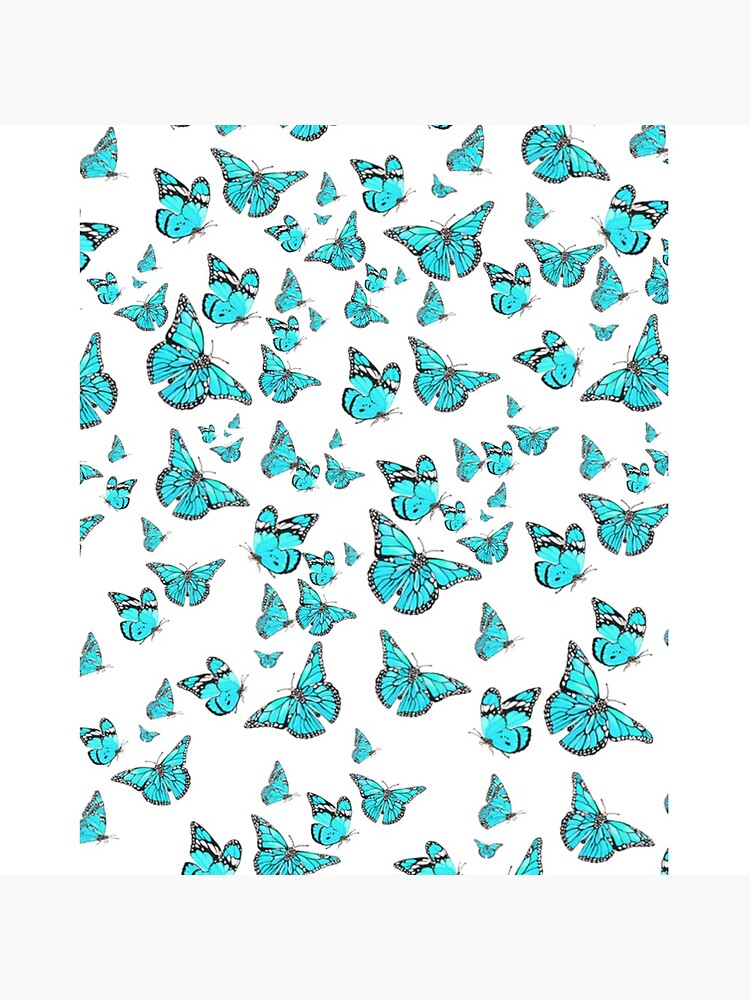 Blue Aesthetic Butterfly Background 