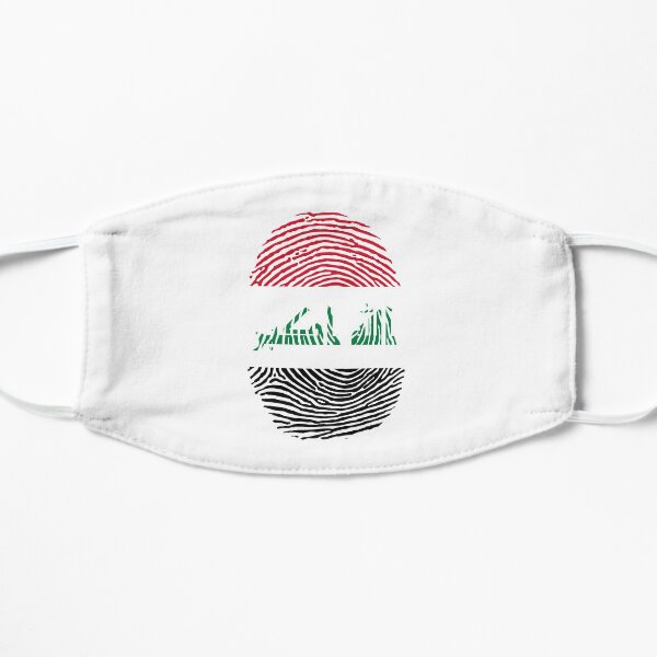 Stylish design of a fingerprint of Iraq Mask