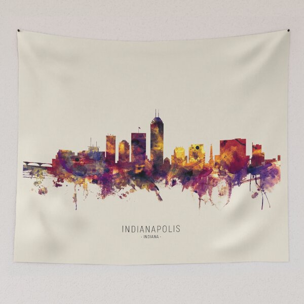 Aperçu de l'œuvre Indianapolis Indiana Skyline créée et vendue par ArtPrints.