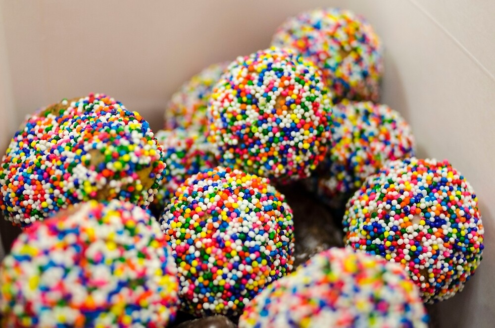 "Rainbow Sprinkle Munchkins" by Ray Bernoff Redbubble