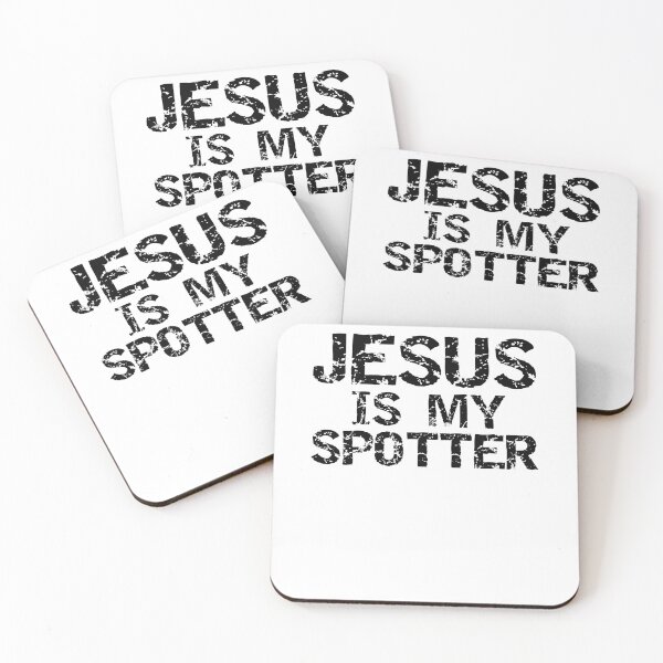 Item preview, Funny Jesus is My Spotter Funny Workout Quote designed and sold by TNDesignStudio.