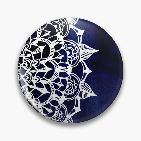 Item preview, White Lace Medallion on Ink Blue designed and sold by Tangerine-Tane.