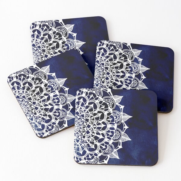 Item preview, White Lace Medallion on Ink Blue designed and sold by Tangerine-Tane.