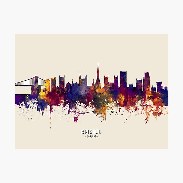 Item preview, Bristol England Skyline designed and sold by ArtPrints.