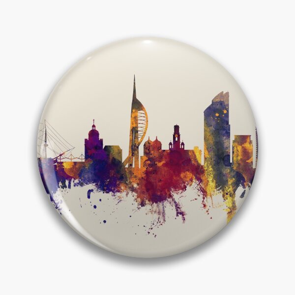 Item preview, Portsmouth England Skyline designed and sold by ArtPrints.
