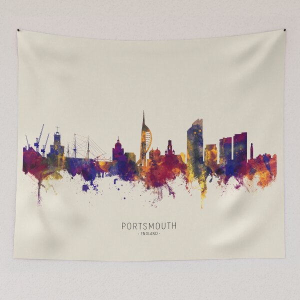 Item preview, Portsmouth England Skyline designed and sold by ArtPrints.