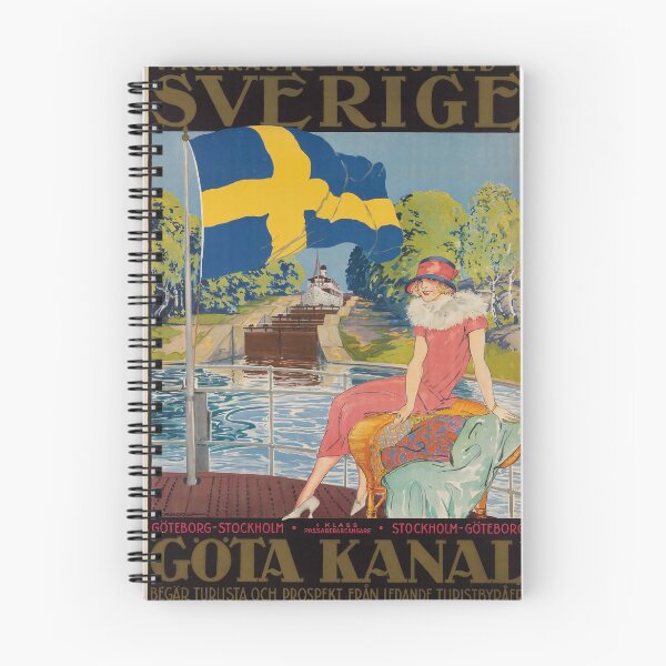 Item preview, Goeta Kanal vintage travel poster designed and sold by stickart-marek.
