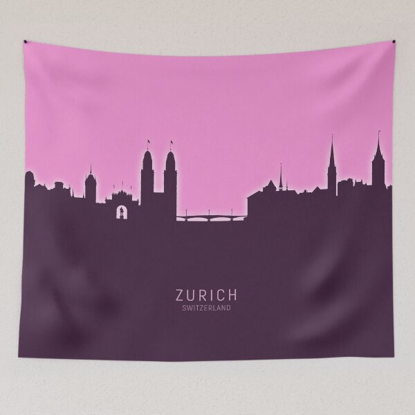 Item preview, Zurich Switzerland Skyline designed and sold by ArtPrints.