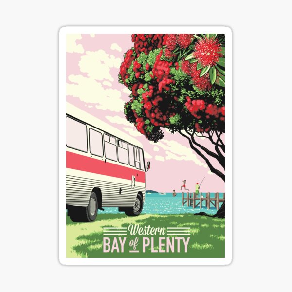 Bedford Bus + Pohutukawa Sticker