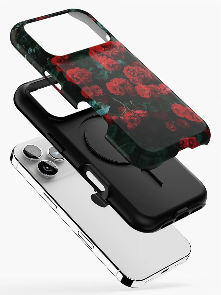 Thumbnail 2 of 4, iPhone Case, Red Roses Floral Pattern designed and sold by Rakesh Murugan.