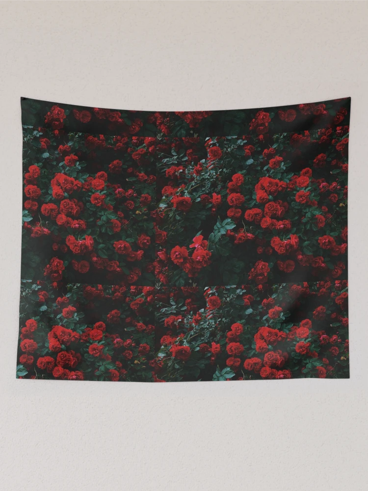 Thumbnail 2 of 3, Tapestry, Red Roses Floral Pattern designed and sold by Rakesh Murugan.
