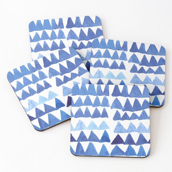 Item preview,  Blue Triangles in Watercolor designed and sold by sadiesavesit.