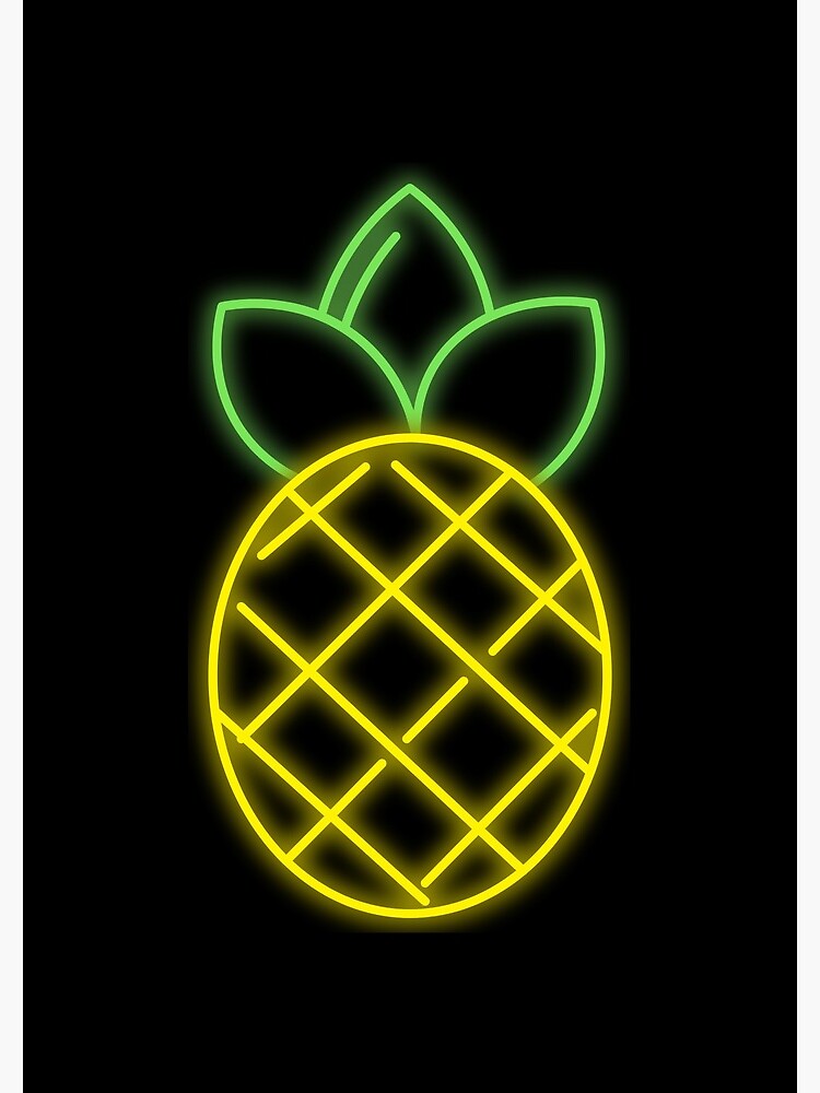 Hawaiian Pineapple Tropical Neon Spiral Notebook by MiKy1997