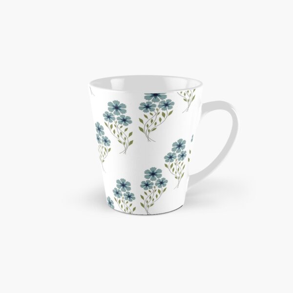 Zigzag flowers - blue Tall Mug
