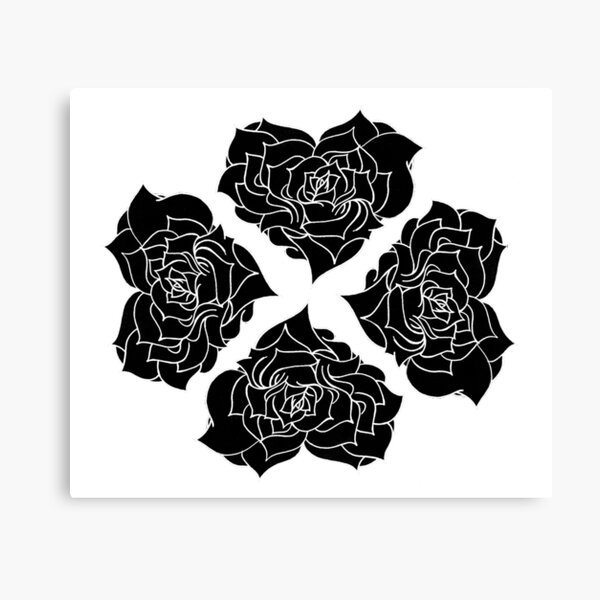 Minimal rose pattern Canvas Print