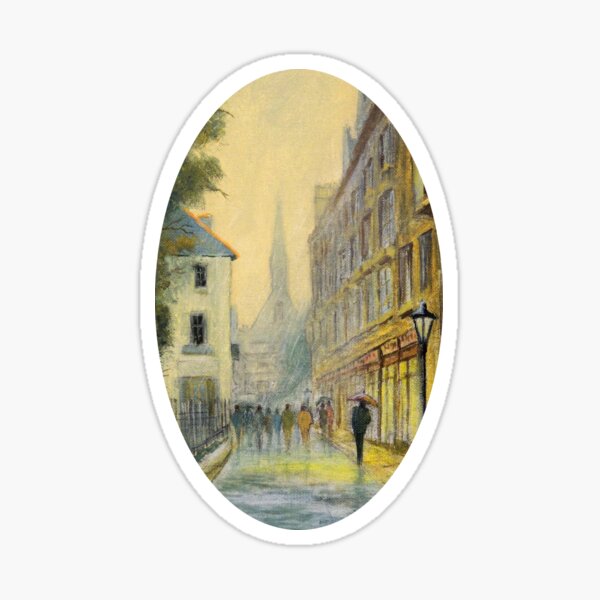 Vista previa del artículo con la obra «Día lluvioso en Oxford, Inglaterra», diseñado y vendido por William Holkham.