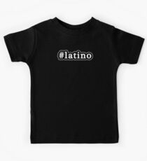 Latino - Hashtag - Black & White Kids Tee