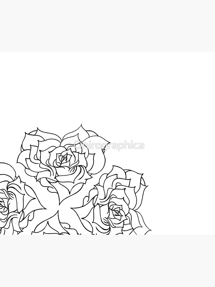 Aperçu 2 sur 2. Housse de couette avec l'œuvre Motif rose minimale - blanc créée et vendue par Onirographica.