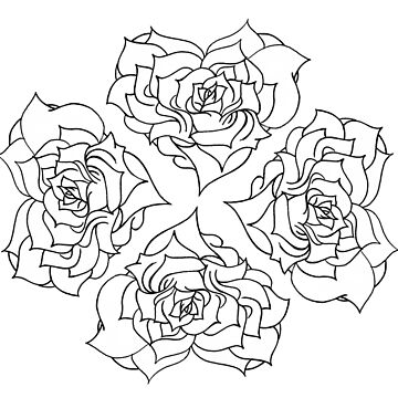 Aperçu de l'œuvre Motif rose minimale - blanc de Onirographica