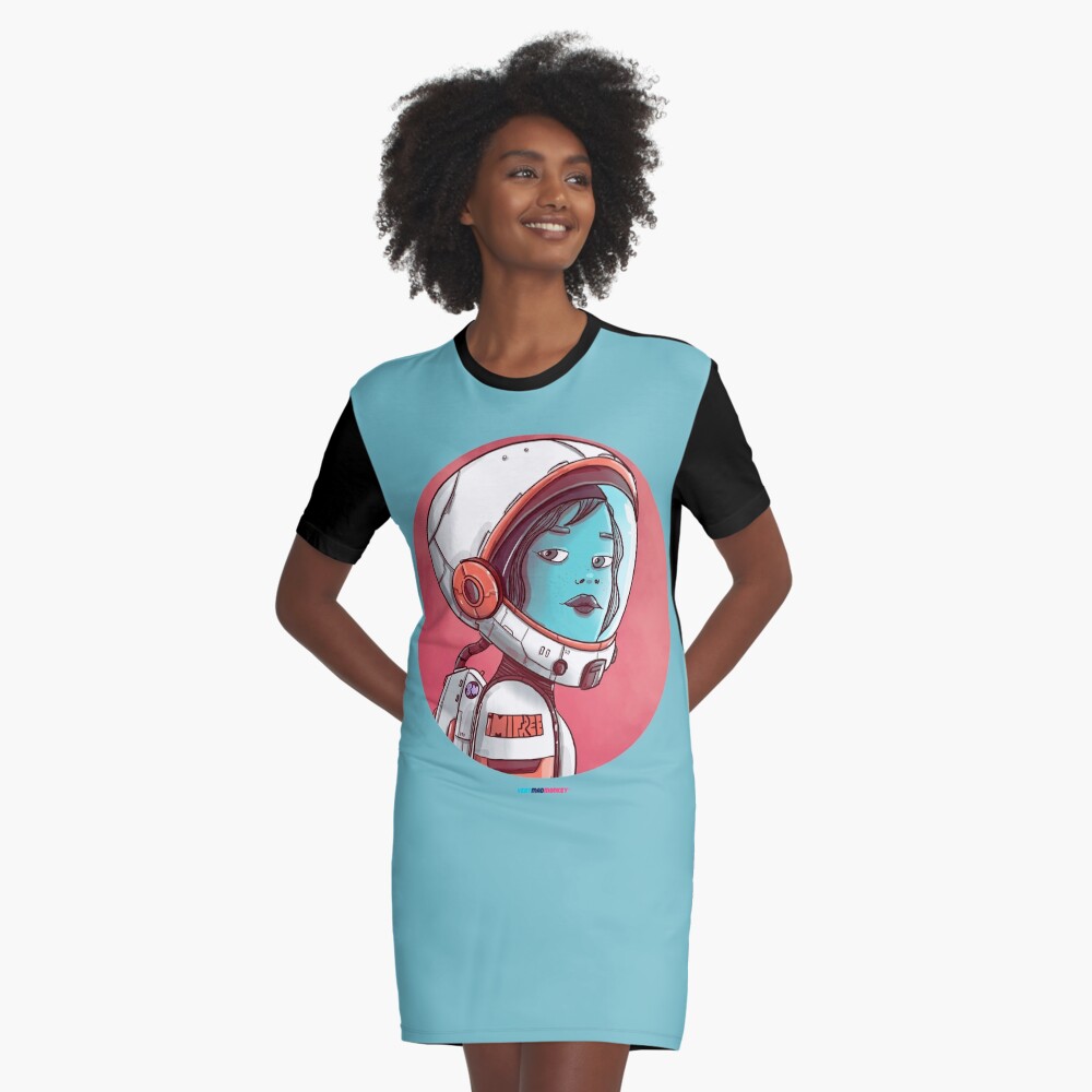 Space Girl by Fran Ferriz Vestido camiseta