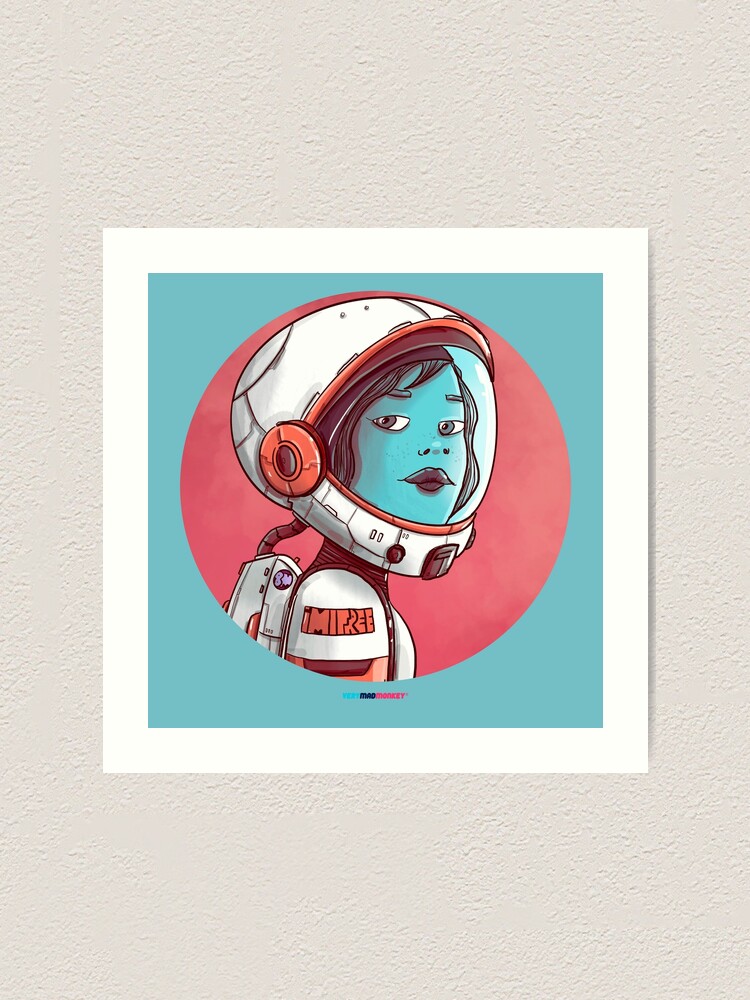 Vista alternativa de Lámina artística Space Girl by Fran Ferriz